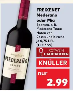 Kaufland DE FREIXENET Mederaño oder Mia tilbud
