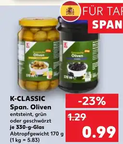 Kaufland DE K-CLASSIC Span. Oliven tilbud