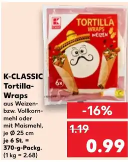 Kaufland DE K-CLASSIC Tortilla- Wraps tilbud