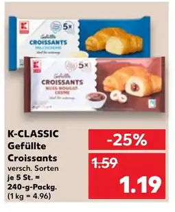 Kaufland DE K-CLASSIC Gefüllte Croissants tilbud