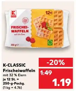 Kaufland DE K-CLASSIC Frischeiwaffeln tilbud