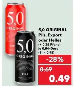 Kaufland DE 5,0 ORIGINAL Pils, Export oder Helles tilbud