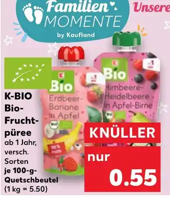 Kaufland DE K-Bio Frucht- püree tilbud