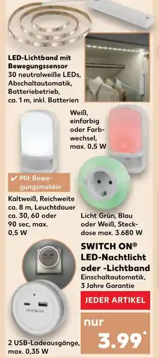 Kaufland DE SWITCH ON® LED-Nachtlicht oder -Lichtband tilbud