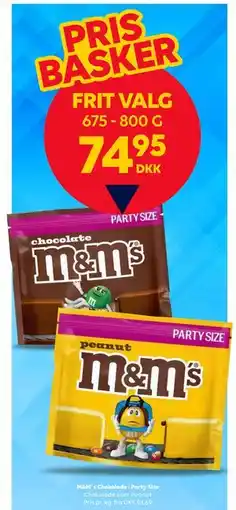 BorderShop M&M´s Chokolade i Party Size tilbud