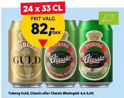 BorderShop Tuborg Guld, Classic eller Classic Økologisk 4,6-5,6% tilbud