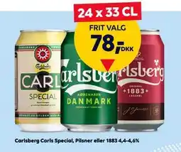BorderShop Carlsberg Carls Special, Pilsner eller 1883 4,4-4,6% tilbud