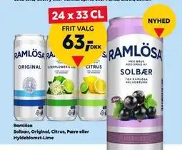 BorderShop Ramlösa Solbær, Original, Citrus, Pære eller Hyldeblomst-Lime tilbud