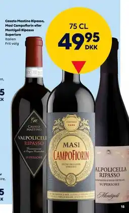 BorderShop Casato Mastino Ripasso, Masi Campofiorin eller Montigoli Ripasso Superiore tilbud