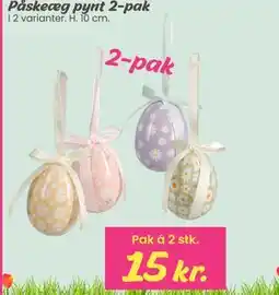 Hi five Påskeæg pynt 2-pak tilbud
