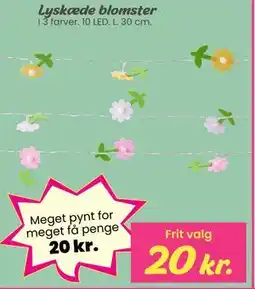 Hi five Lyskæde blomster tilbud