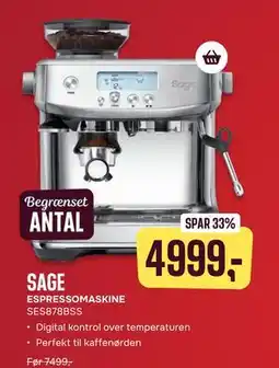Skousen SAGE ESPRESSOMASKINE SES878BSS tilbud