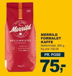 Let-Køb MERRILD FORMALET KAFFE tilbud