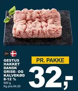 Let-Køb GESTUS HAKKET DANSK GRISE- OG KALVEKØD 8-12 % tilbud