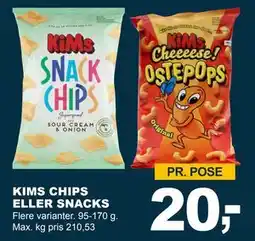 Let-Køb KIMS CHIPS ELLER SNACKS tilbud