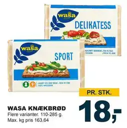Let-Køb WASA KNÆKBRØD tilbud