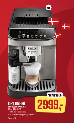 DE'LONGHI ESPRESSOMASKINE ECAM290.81.TB