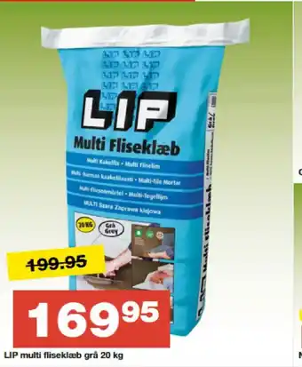 LIP multi fliseklæb grå