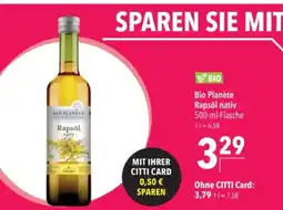 Citti Bio Planète Rapsöl nativ tilbud