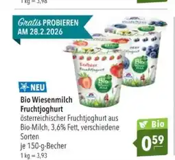 Citti Bio Wiesenmilch Fruchtjoghurt tilbud