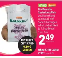 Citti BIO demeter Bio Demeter Speisekartoffeln tilbud