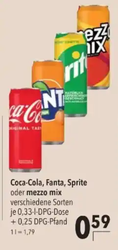 Citti Coca-Cola, Fanta, Sprite oder mezzo mix tilbud