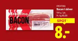 Lidl KREATINA Bacon i skiver tilbud