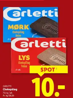 Lidl CARLETTI Chokopålæg tilbud