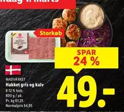 Lidl Hakket gris og kalv tilbud