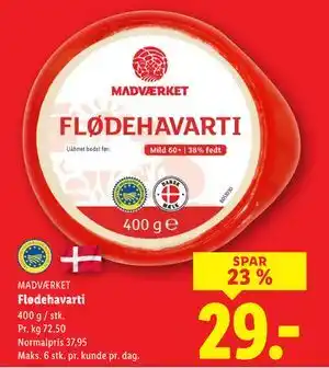 Lidl Flødehavarti tilbud