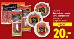 Lidl Salchichón, chorizo sarta eller serrano tilbud
