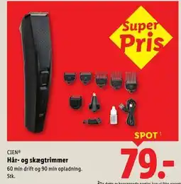 Lidl Hår- og skægtrimmer tilbud