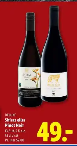 Lidl Shiraz eller Pinot Noir tilbud