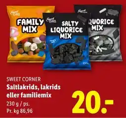 Lidl Saltlakrids, lakrids eller familiemix tilbud