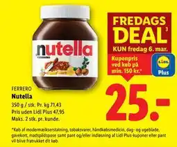 Lidl Nutella tilbud