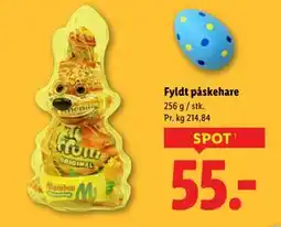 Lidl Fyldt påskehare tilbud