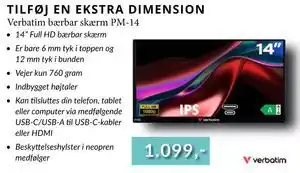 Verbatim bærbar skærm PM-14