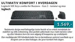 CBC Logitech MX Keys combo for Business - Gen 2 - tastatur og mus tilbud