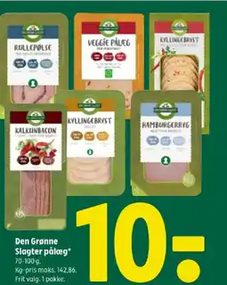 Coop 365 Den Grønne Slagter pålæg tilbud