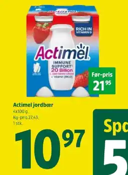 Coop 365 Actimel jordbær tilbud