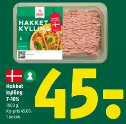 Coop 365 Hakket kylling 7-10% tilbud