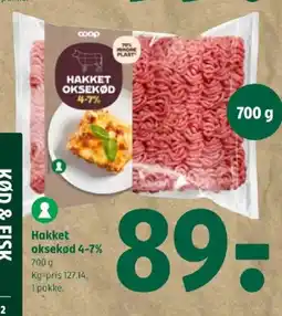 Coop 365 Hakket oksekød 4-7% tilbud