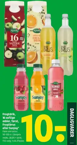 Coop 365 Frugtdrik, 16 saftige cebler, Tørst, Frugtbrus eller Sunjoy tilbud