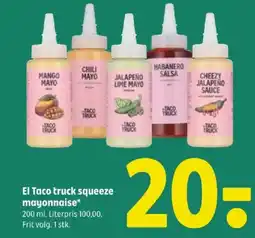 Coop 365 El Taco truck squeeze mayonnaise tilbud