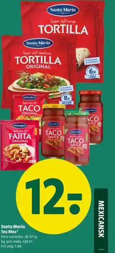 Coop 365 Santa Maria Tex Mex tilbud
