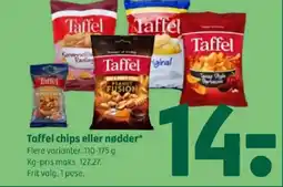 Coop 365 Taffel chips eller nødder tilbud