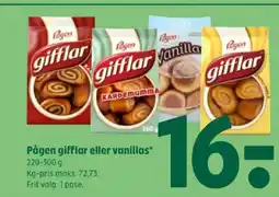 Coop 365 Pågen gifflar eller vanillas tilbud