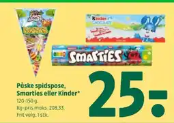 Coop 365 Påske spidspose, Smarties eller Kinder tilbud