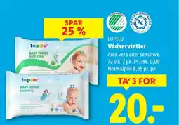 Lidl Lupilu vådservietter tilbud