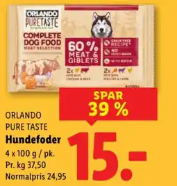 Lidl Orlando pure taste hundefoder tilbud